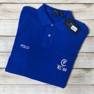 POLO RALPH LAUREN Mens Blue Regatta Polo Shirt NWT